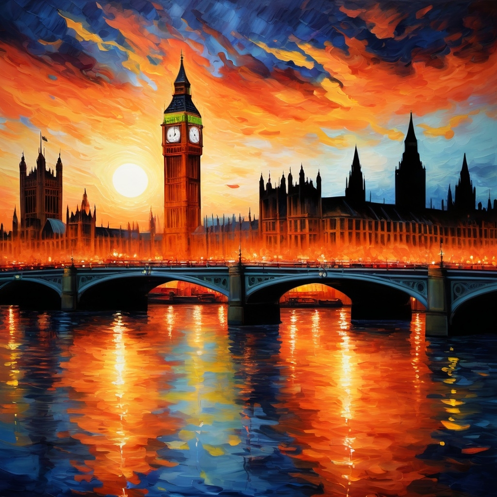 London’s Fiery Dusk