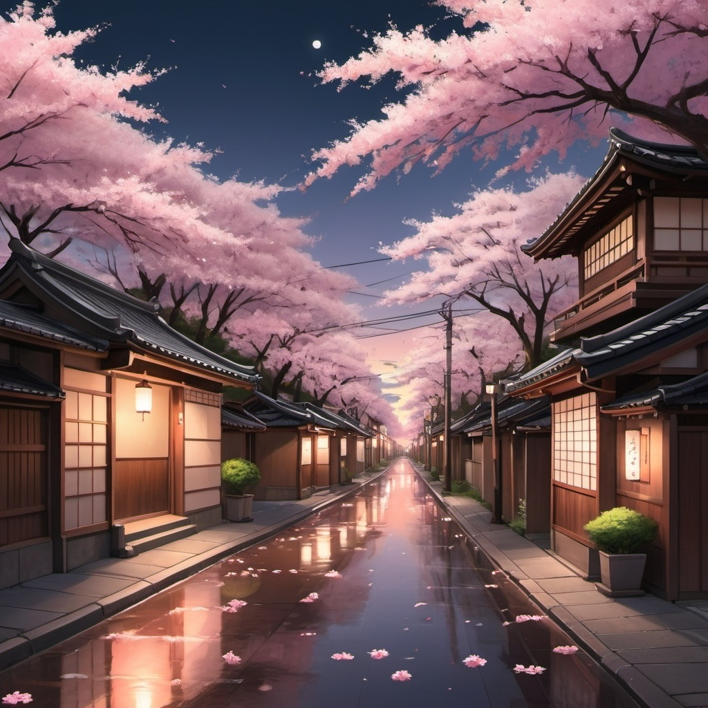 Sakura Street at Dusk