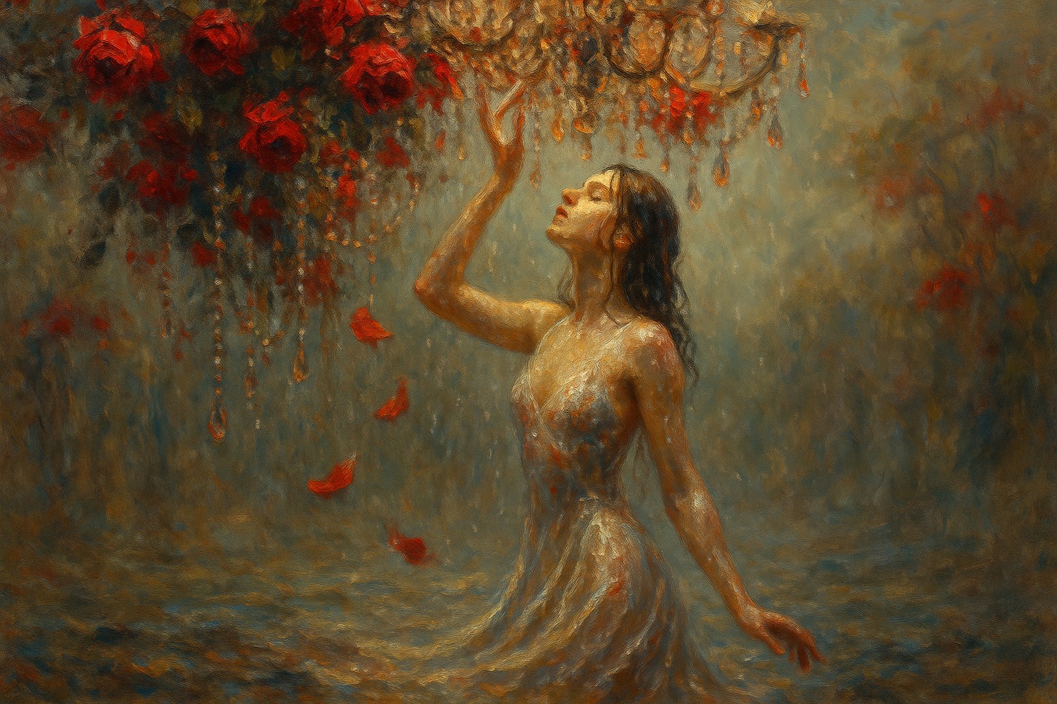 Whispers Beneath the Chandelier