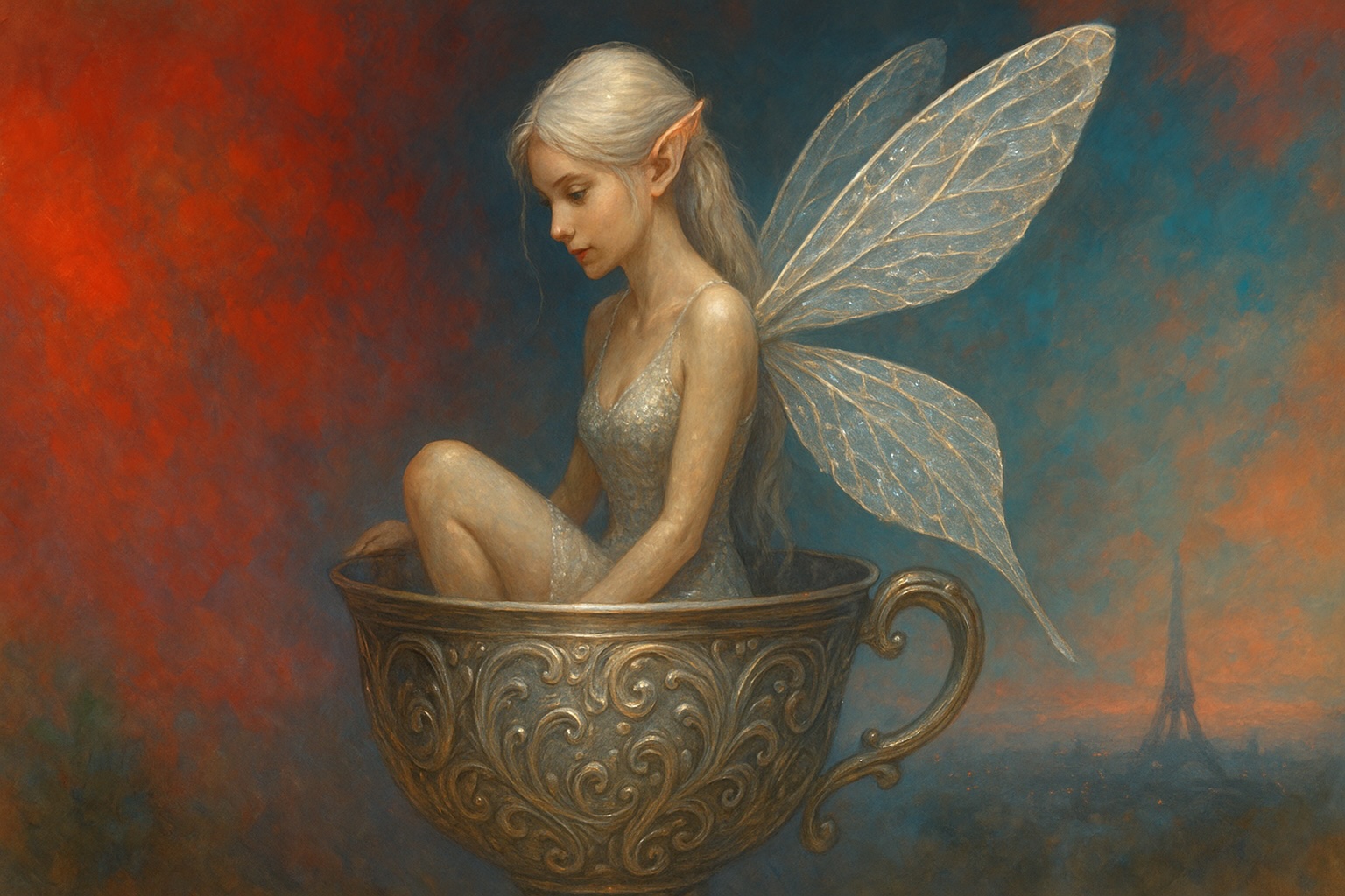 Whispers of Paris in Crystal Wings